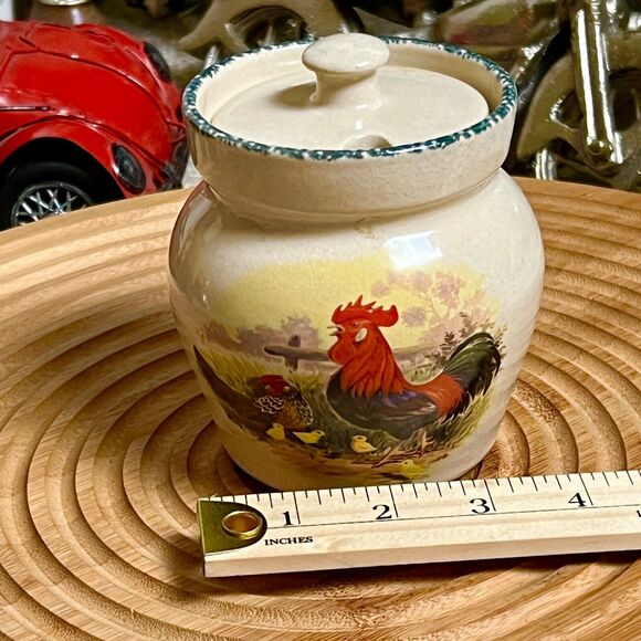 VINTAGE Marked CASEY POTTERY MARSHALL TEXAS 1995 Hand Made Honey Or Sugar Pot - Picture 10 of 11
